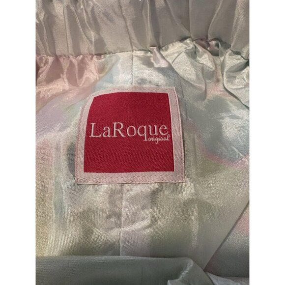 LAROQUE Floral Colorful Summer Maxi Skirt Bright Elastic Waist Preppy Small - Picture 9 of 9